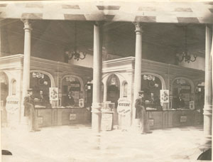 Strangers Guide Book Stand, Continental Hotel Lobby. Philadelphia, ca. 1860.